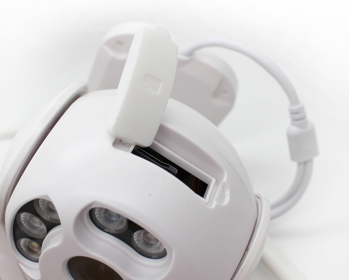 Telecamera wifi esterno 360° con visione notturna a colori, Videocamera ptz da esterno con rilevamento del movimento, audio bidirezionale ed app icsee