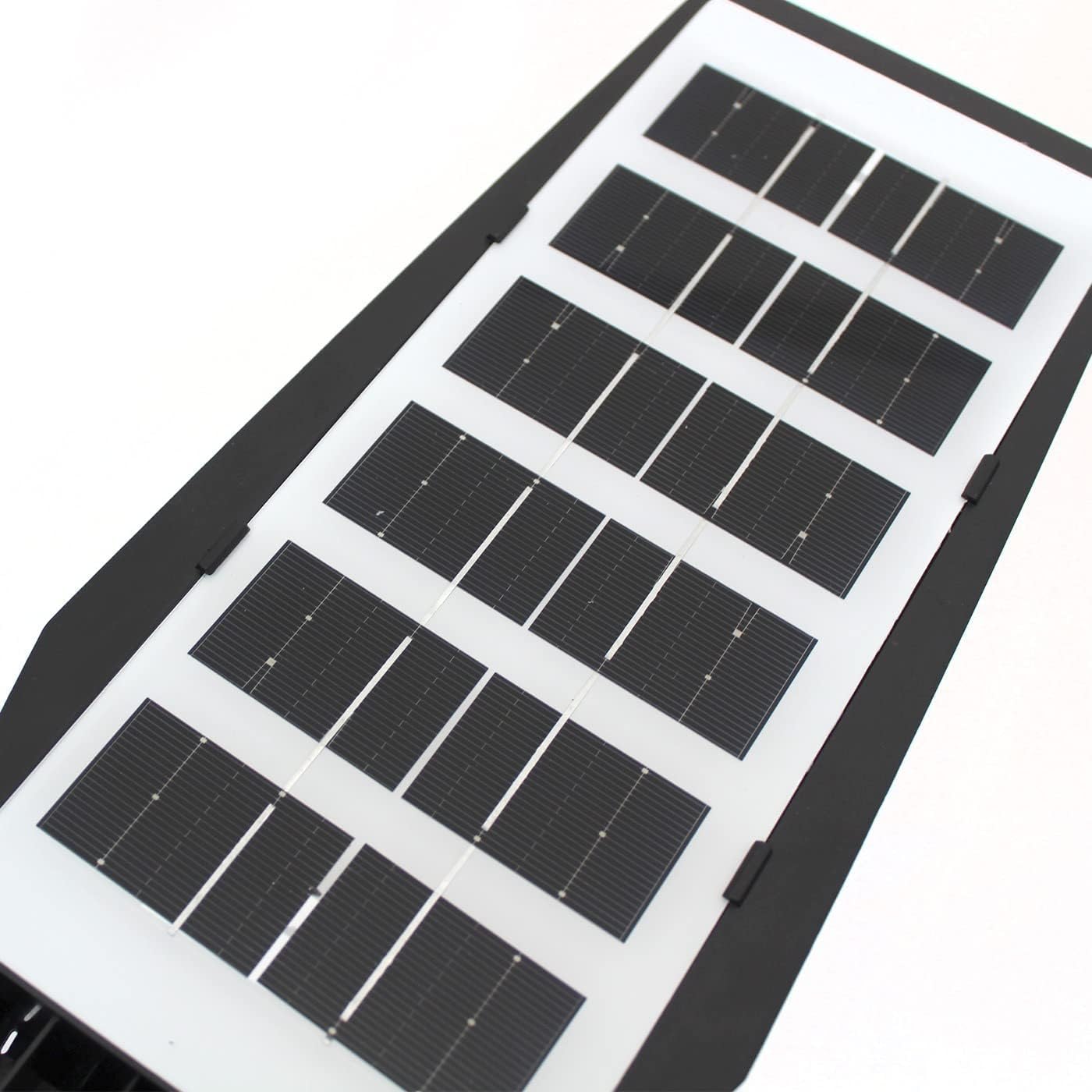 081 Store - lampione solare esterno 200W, con palo e telecomando, sensore di movimento e crepuscolare con 144 LED luce bianco freddo