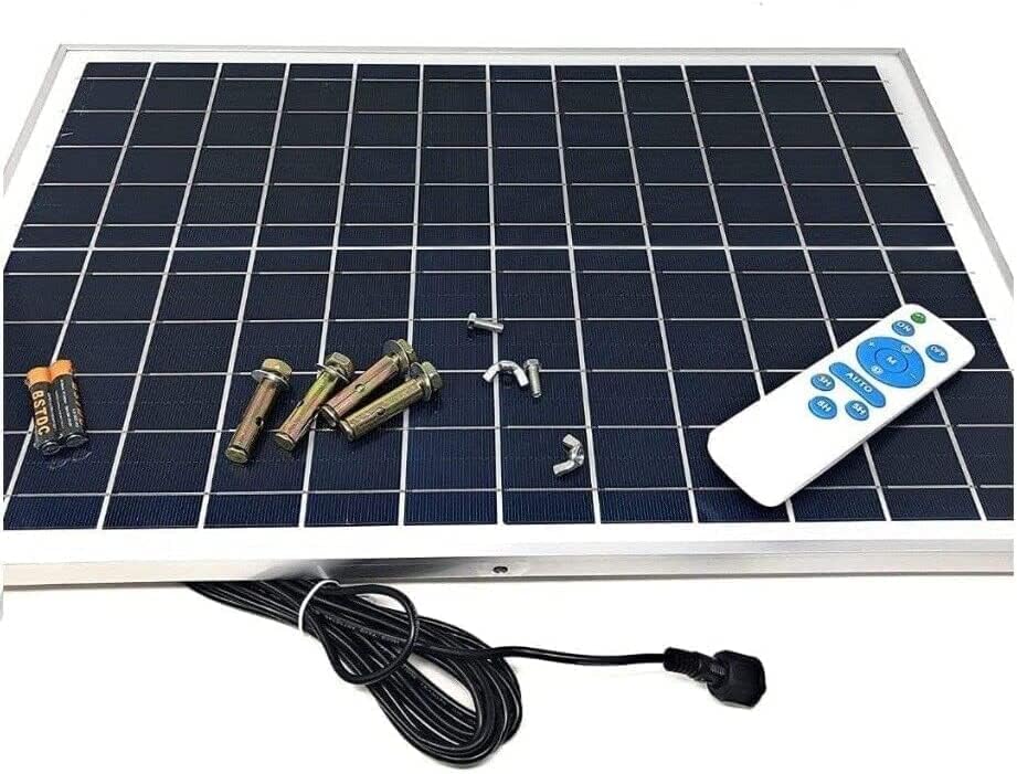 081 Store - 3 PEZZI faro led esterno con pannello solare 400w luce bianca 6000k Bianco IP67 impermeabile pannello led solare fotovoltaico con telecomando