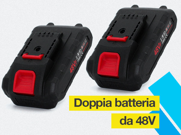 081 Store - Forbici Potatura con 2 Batterie da 48V e Comoda Valigetta, Cesoie Elettriche portatile, ASSISTENZA BATTERIA IMMEDIATA