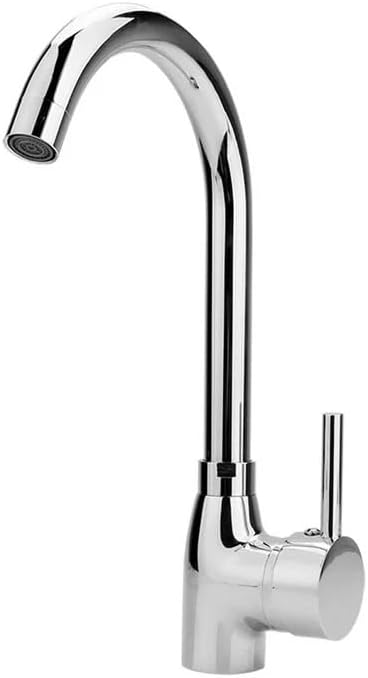 081 Store - Rubinetto da cucina girevole a 360°, miscelatore per lavabo canna alta, rubinetto singolo caldo e freddo, con beccuccio alto per cucina, bagno