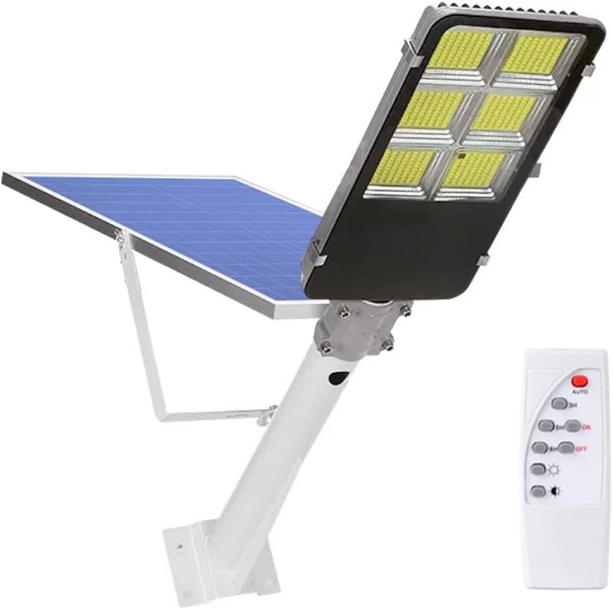 Lampione Solare LED 400W 6500K IP65 con Pannello e Staffa – Faro da Esterno Impermeabile con Telecomando