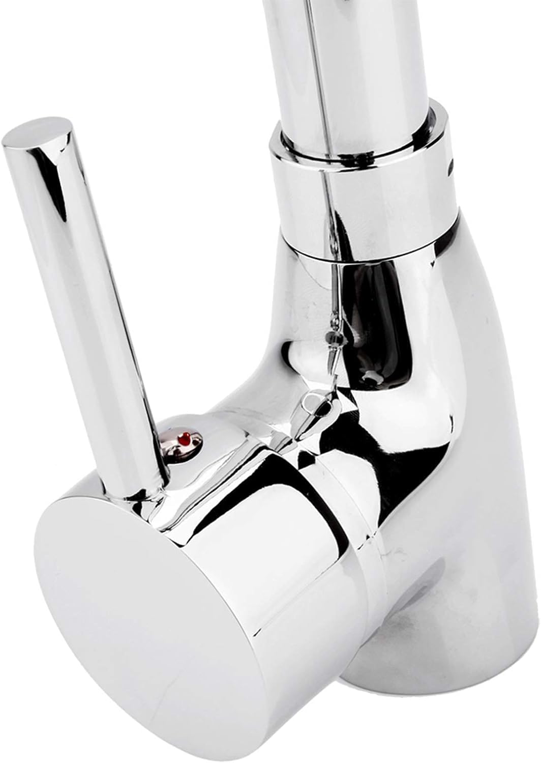 081 Store - Rubinetto da cucina girevole a 360°, miscelatore per lavabo canna alta, rubinetto singolo caldo e freddo, con beccuccio alto per cucina, bagno
