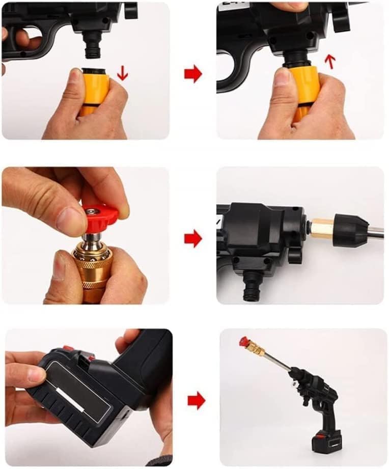 081 Store - Pistola Idropulitrice a 2 Batterie 48V Alta Pressione Portatile Senza Fili Getto Regolabile 8000mAh, Idropulitrice alta pressione Tubo 3mt e comoda valigetta ASSISTENZA IMMEDIATA
