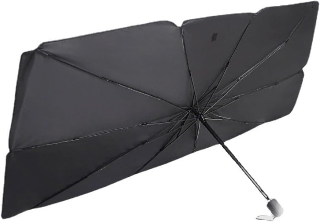 Set 2 Ombrelli Parasole Auto 130x75 cm con Apertura Rapida, Protezione UV per Parabrezza Interno
