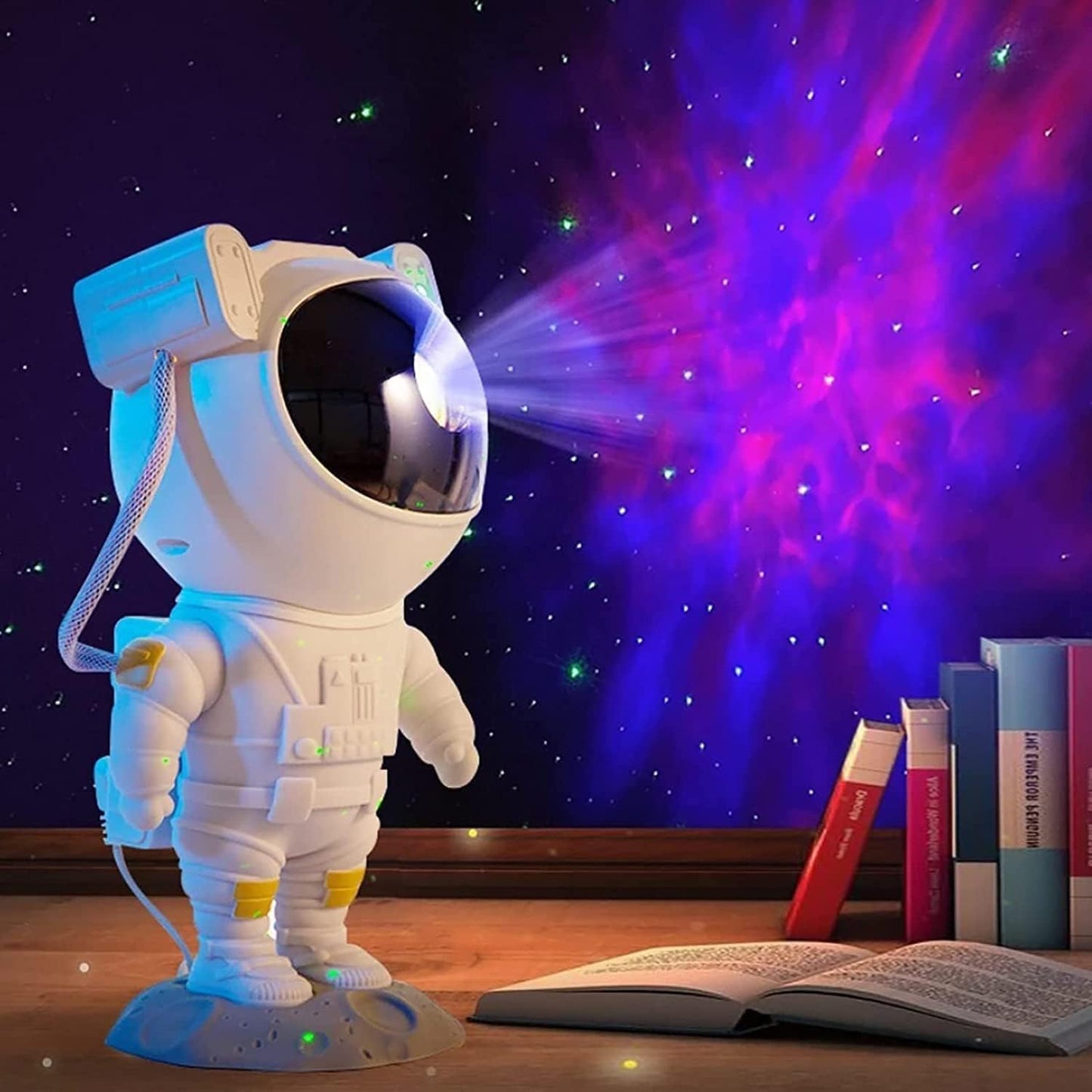 Proiettore Stelle Soffitto Astronauta con 17 Effetti Luce, Timer e Telecomando, Lampada Notturna per Bambini