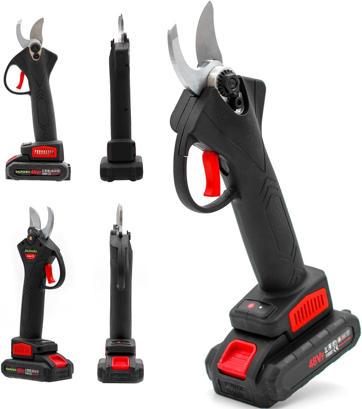 081 Store - Forbici Potatura con 2 Batterie da 48V e Comoda Valigetta, Cesoie Elettriche portatile, ASSISTENZA BATTERIA IMMEDIATA