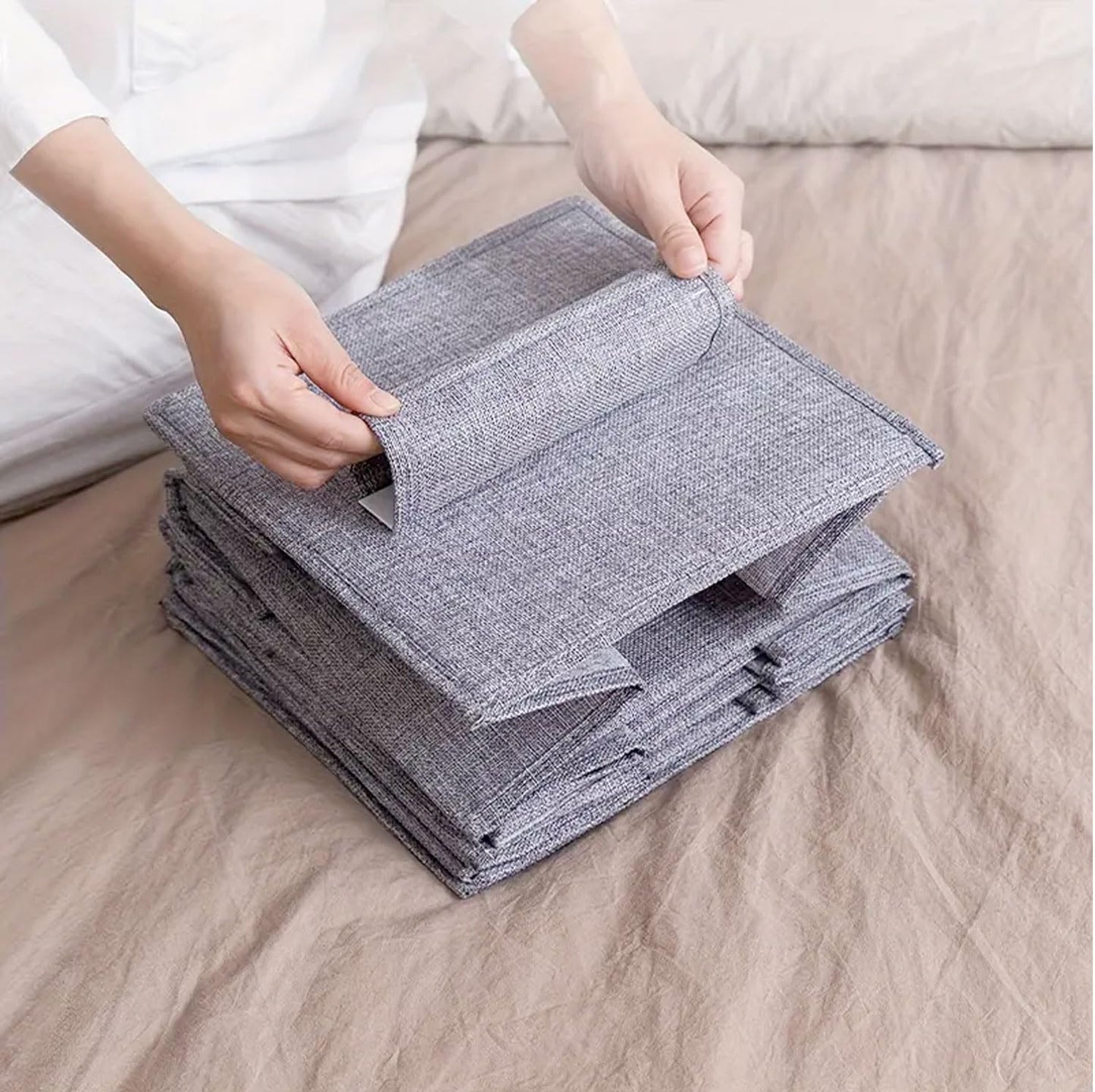 081 Store - 3 PEZZI Organizer da appendere nell’armadio - 5 ripiani, grigio scuro, 100 x 30 x 30 cm