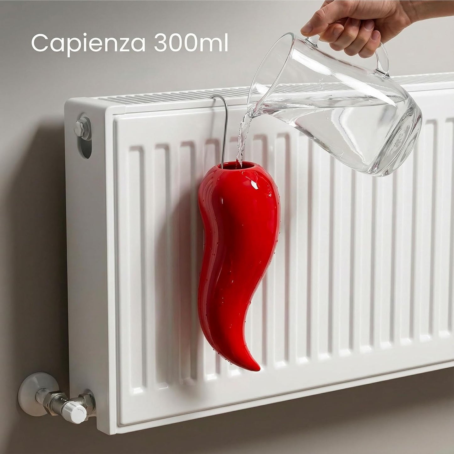 5 Umidificatori in Ceramica per Radiatore – Corno Rosso