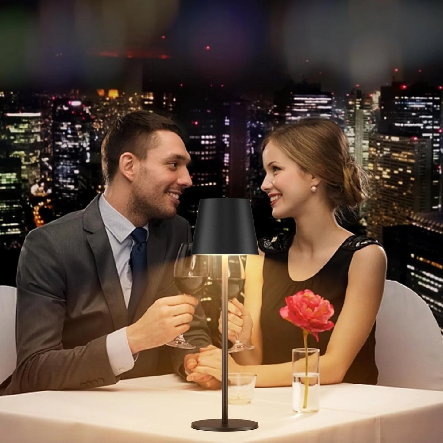 Set 4 Lampade da Tavolo LED Ricaricabili Senza Fili IP54 – Dimmerabili 3000-6500K, Luce Calda Naturale Fredda per Casa, Ristorante e Terrazza