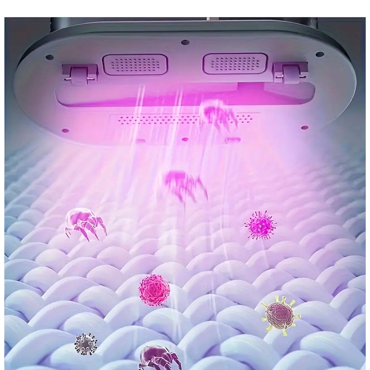 081 Store - Battimaterasso antiacaro, Aspiratore Portatile Puliscimaterasso, Aspirapolvere Senza Fili per Materassi, Mini Aspirapolvere UV Portatile, Ideale per Letti, Divani, Cuscini