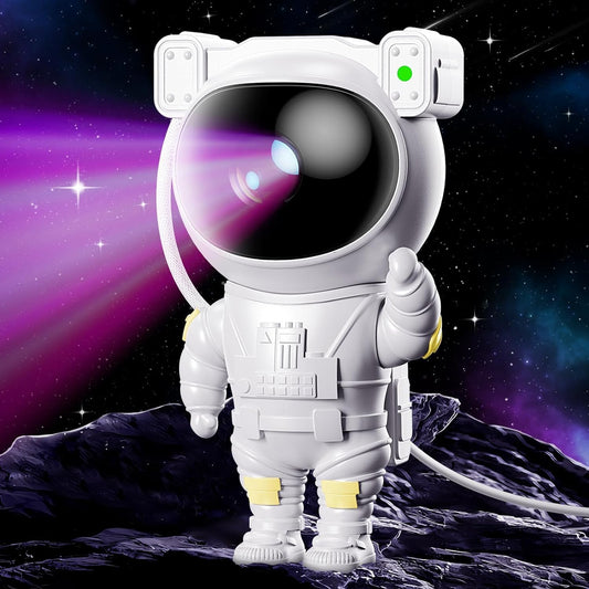 Proiettore Stelle Soffitto Astronauta con 17 Effetti Luce, Timer e Telecomando, Lampada Notturna per Bambini