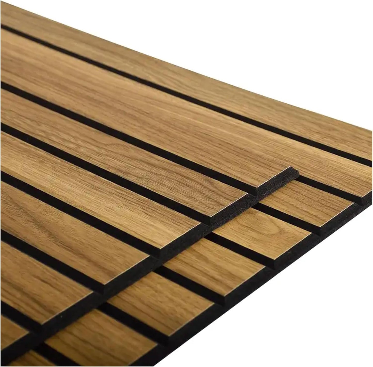 081 Store - Set di 4 Pannelli Acustici Effetto Legno, Pannelli Fonoassorbenti Decorativi per Pareti, Pannelli Fonoassorbenti Soffitto 40x40 cm, Pannelli Murali, Design Moderno - Rovere Chiaro