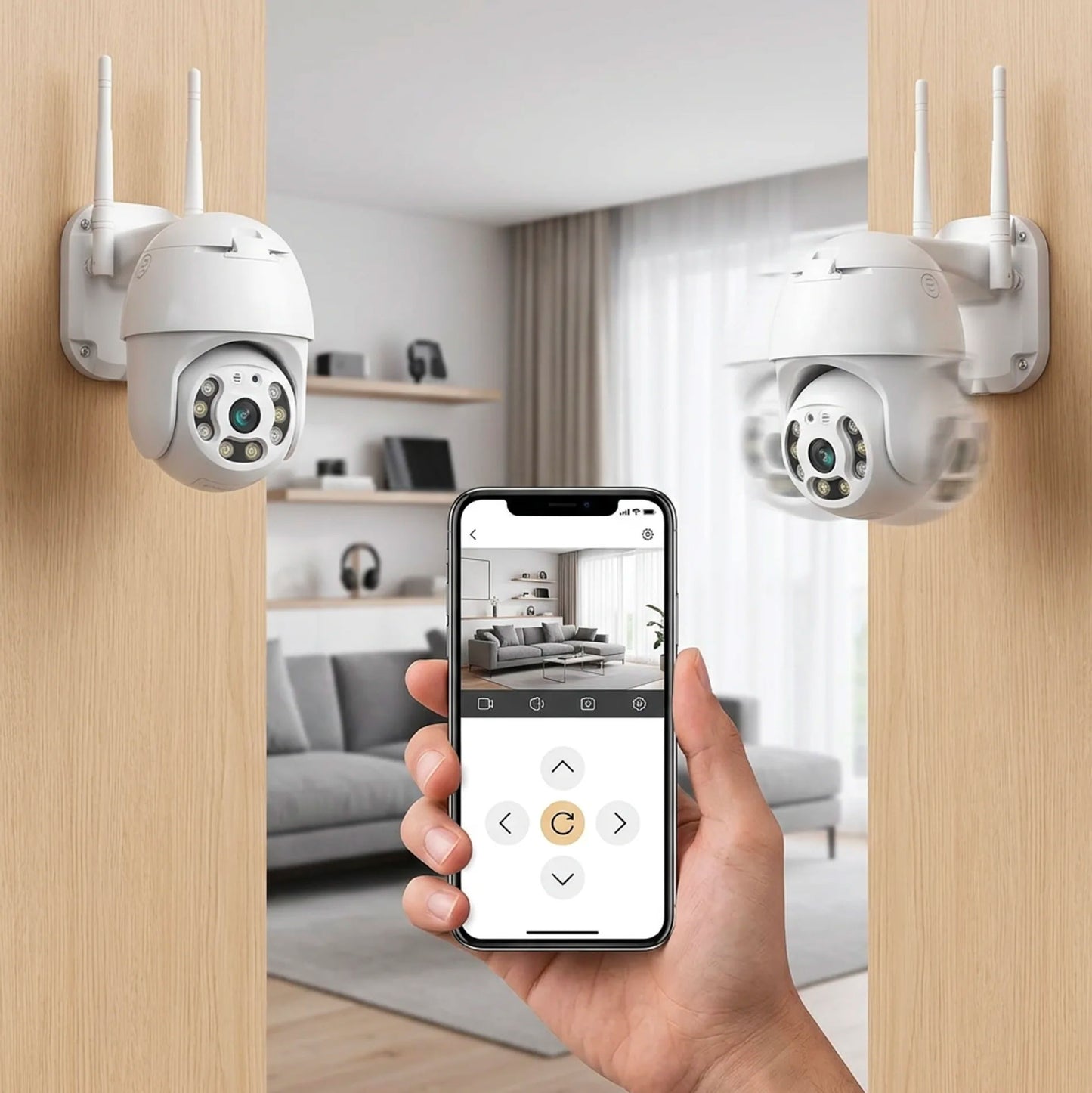 Kit 3 Telecamere WiFi IP66 1080P Full HD con Audio Bidirezionale, Visione Notturna 30m, App ICSee, ONVIF, Controllo da Smartphone