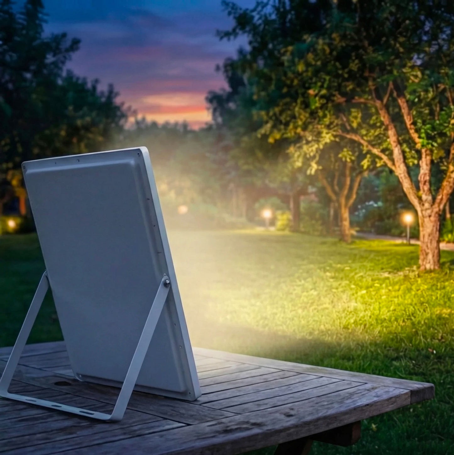 Kit 3 Faretti LED Solari 1000W 6000K IP66 con Telecomando – Proiettori Esterni a Energia Solare Impermeabili Luce Bianca Fredda per Giardino, Cortile e Magazzino