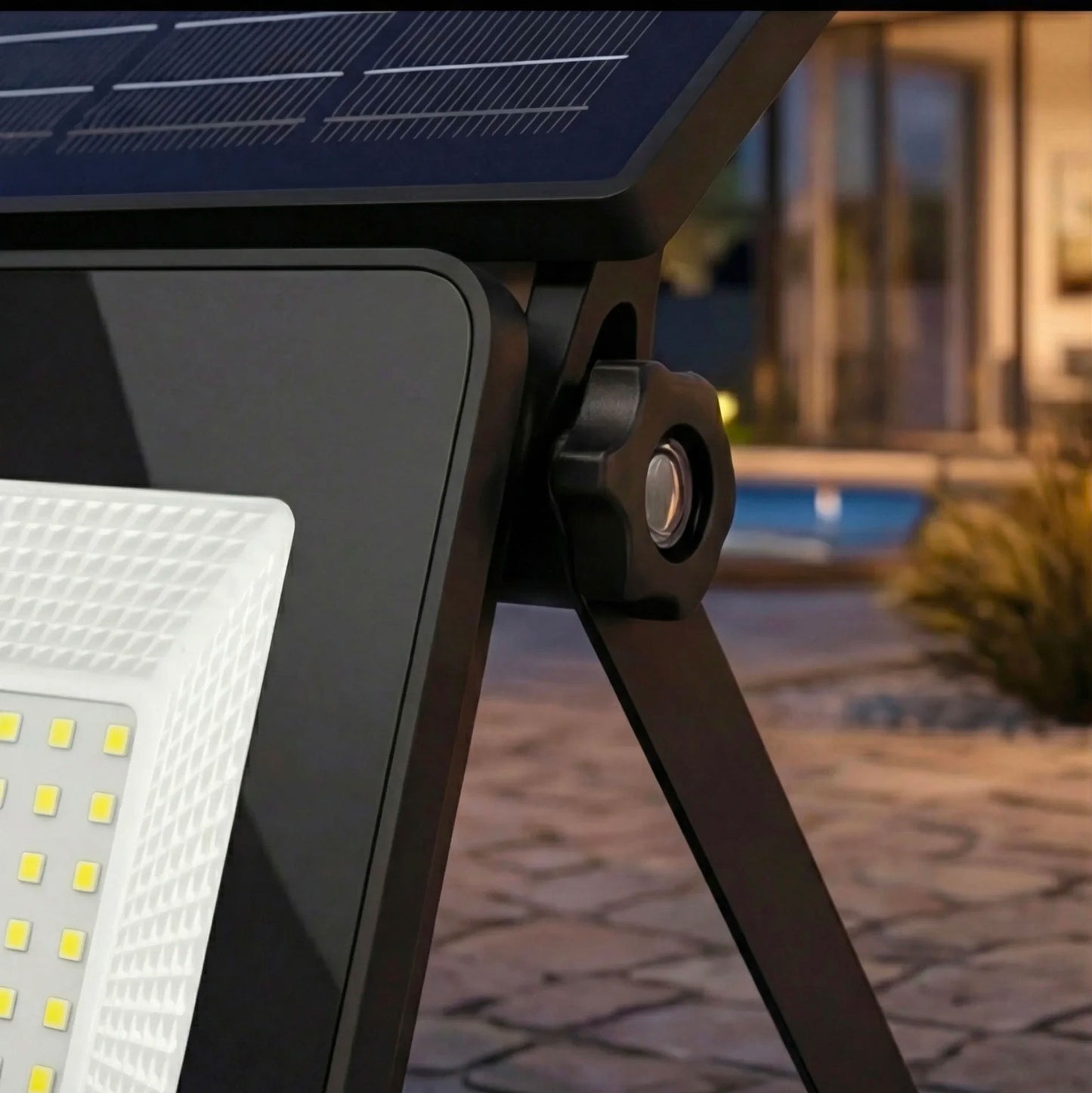 Faro LED Solare 400W IP67 15.000 Lumen – Faretto Esterno con Pannello Solare Integrato, 9 Ore Autonomia, Doppia Modalità Manuale