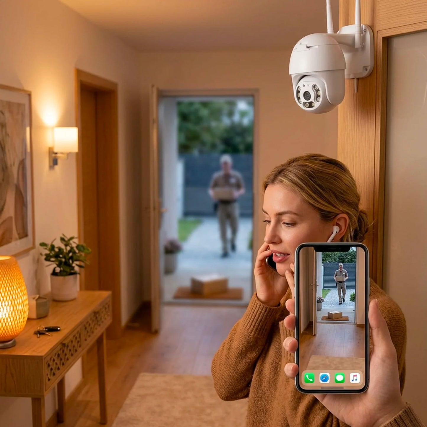 Kit 3 Telecamere WiFi IP66 1080P Full HD con Audio Bidirezionale, Visione Notturna 30m, App ICSee, ONVIF, Controllo da Smartphone