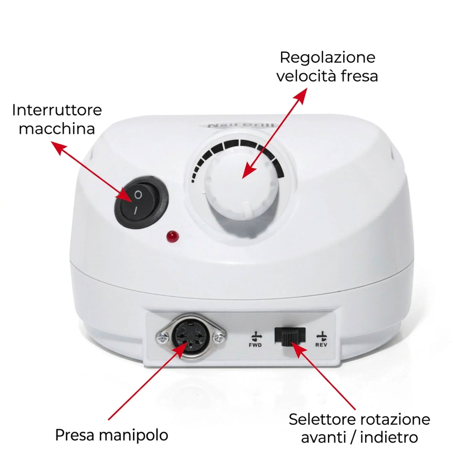 Fresa Unghie Professionale 35000 Giri Nail Drill per Manicure e Pedicure Lima Elettrica per Gel Acrilico Semipermanente con Punte Professionali