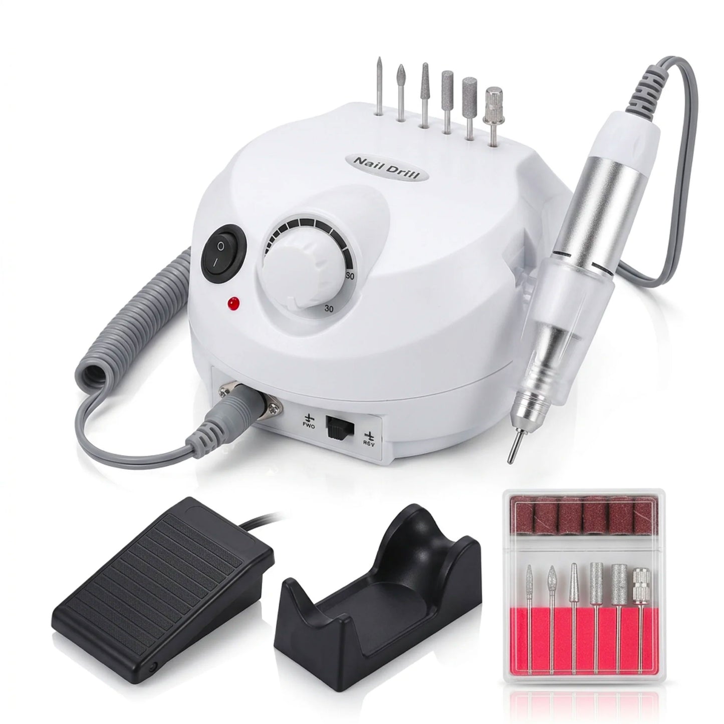 Fresa Unghie Professionale 35000 Giri Nail Drill per Manicure e Pedicure Lima Elettrica per Gel Acrilico Semipermanente con Punte Professionali