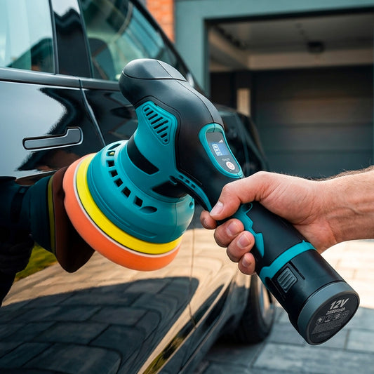 Lucidatrice Auto Senza Filo con 2 Batterie 8 Velocità | Levigatrice Rotorbitale 125mm Professionale per Carrozzeria Legno Metallo