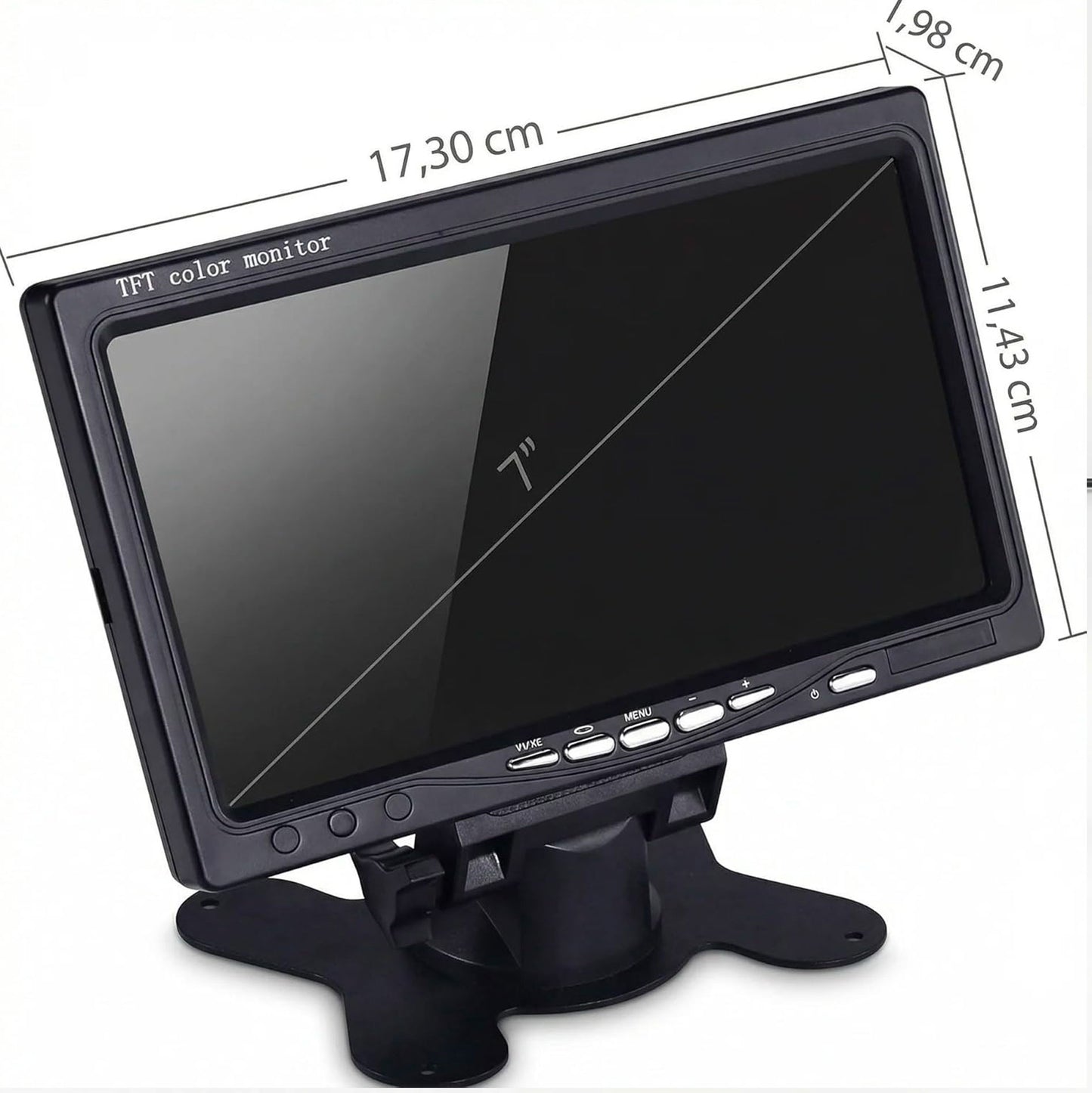 Kit Videosorveglianza Completo 7” con Telecamera IR e Cavo 20m Plug & Play