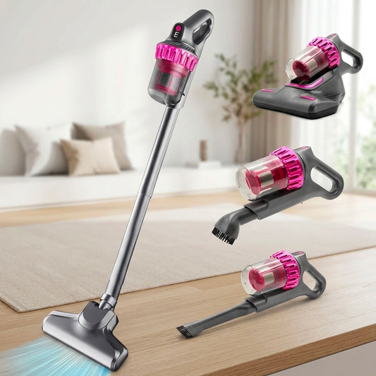 Aspirapolvere Senza Fili 4 in 1 100W con Luce UV-C – Aspirazione 10000Pa, 3 Velocità, Filtro HEPA, Autonomia 45 Minuti