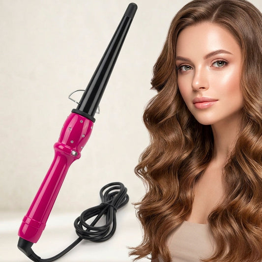 Ferro Arricciacapelli Conico Professionale 210°C – Arricciatore Capelli Rapido, Ricci Perfetti e Voluminosi, Piastra Conica Styling Professionale, Cavo Girevole 360°