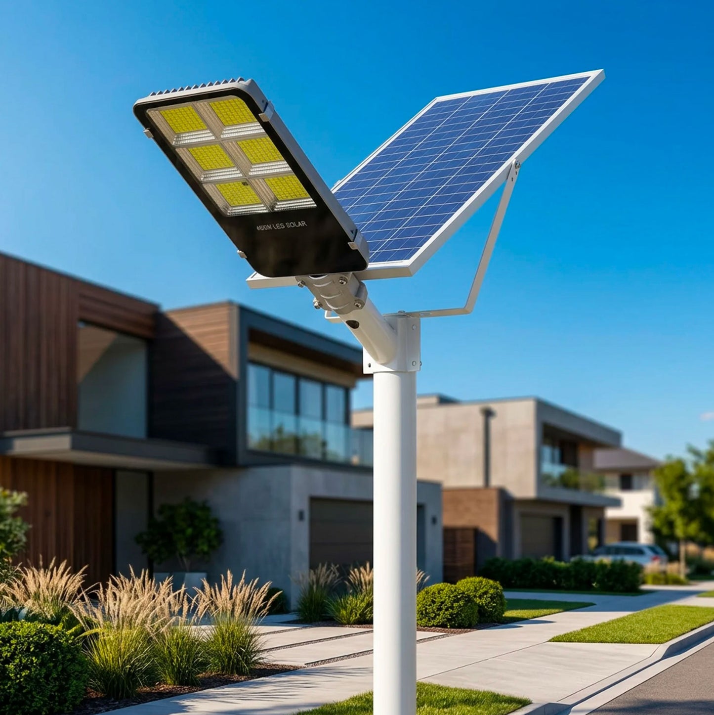 Lampione Solare LED 400W 6500K IP65 con Pannello e Staffa – Faro da Esterno Impermeabile con Telecomando