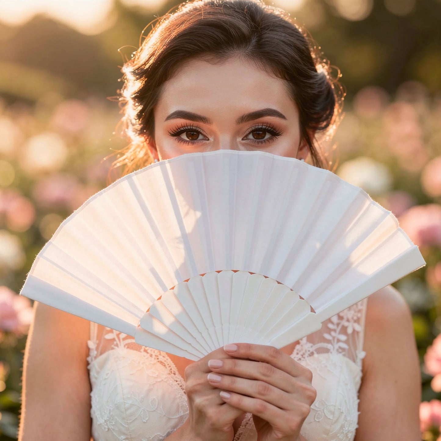 60 Ventagli Bianchi per Matrimoni, Spose e Chiese