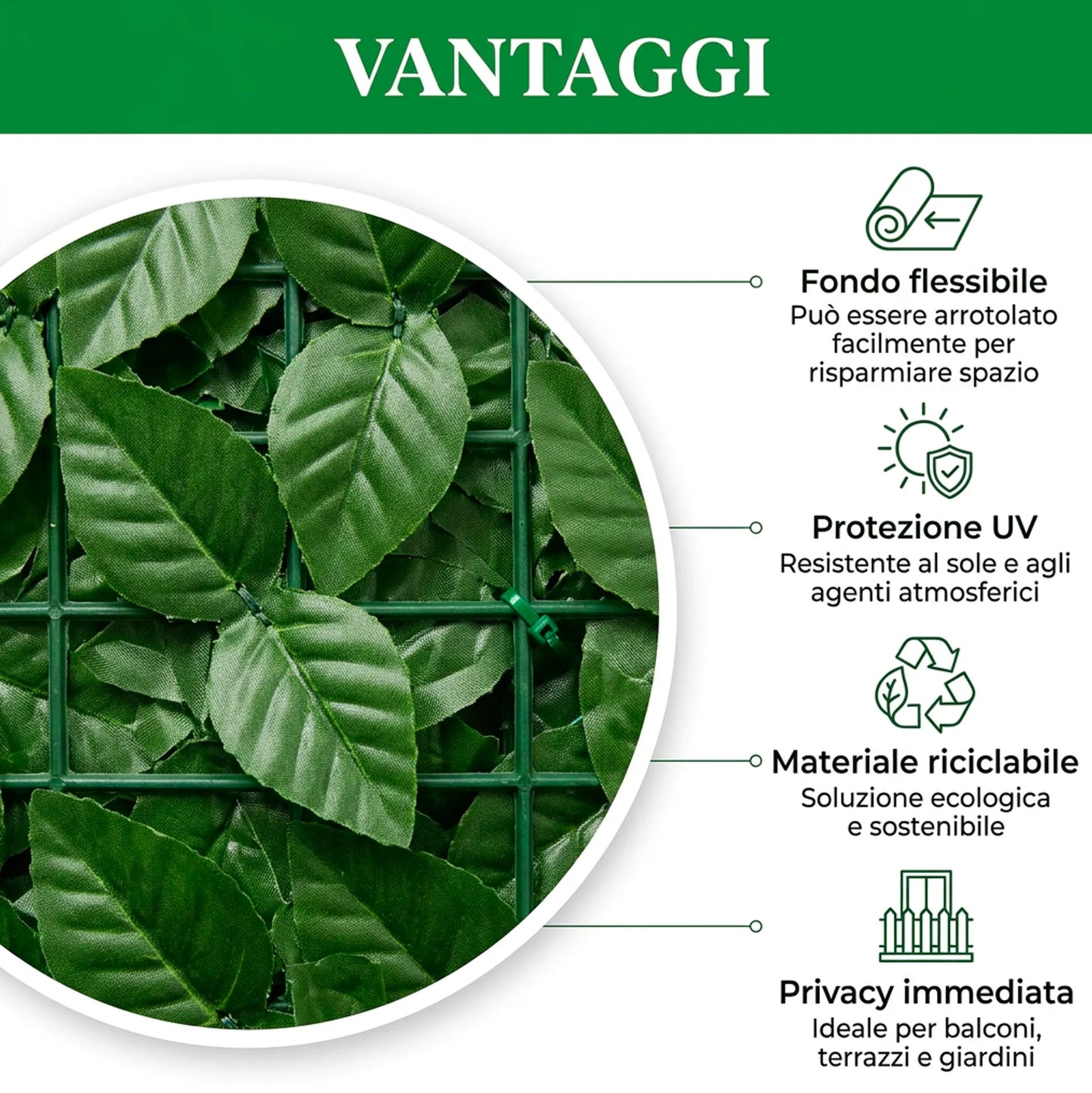 Siepe Finta da Balcone 3 Rotoli 1x3 m, Rete Privacy Artificiale Alta Densità per Ringhiera, Recinzione e Giardino | Siepe Sintetica Realistica Anti UV Copri Balcone Esterno
