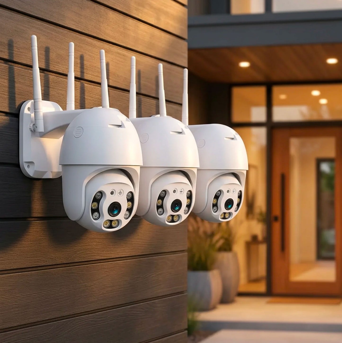 Kit 3 Telecamere WiFi IP66 1080P Full HD con Audio Bidirezionale, Visione Notturna 30m, App ICSee, ONVIF, Controllo da Smartphone