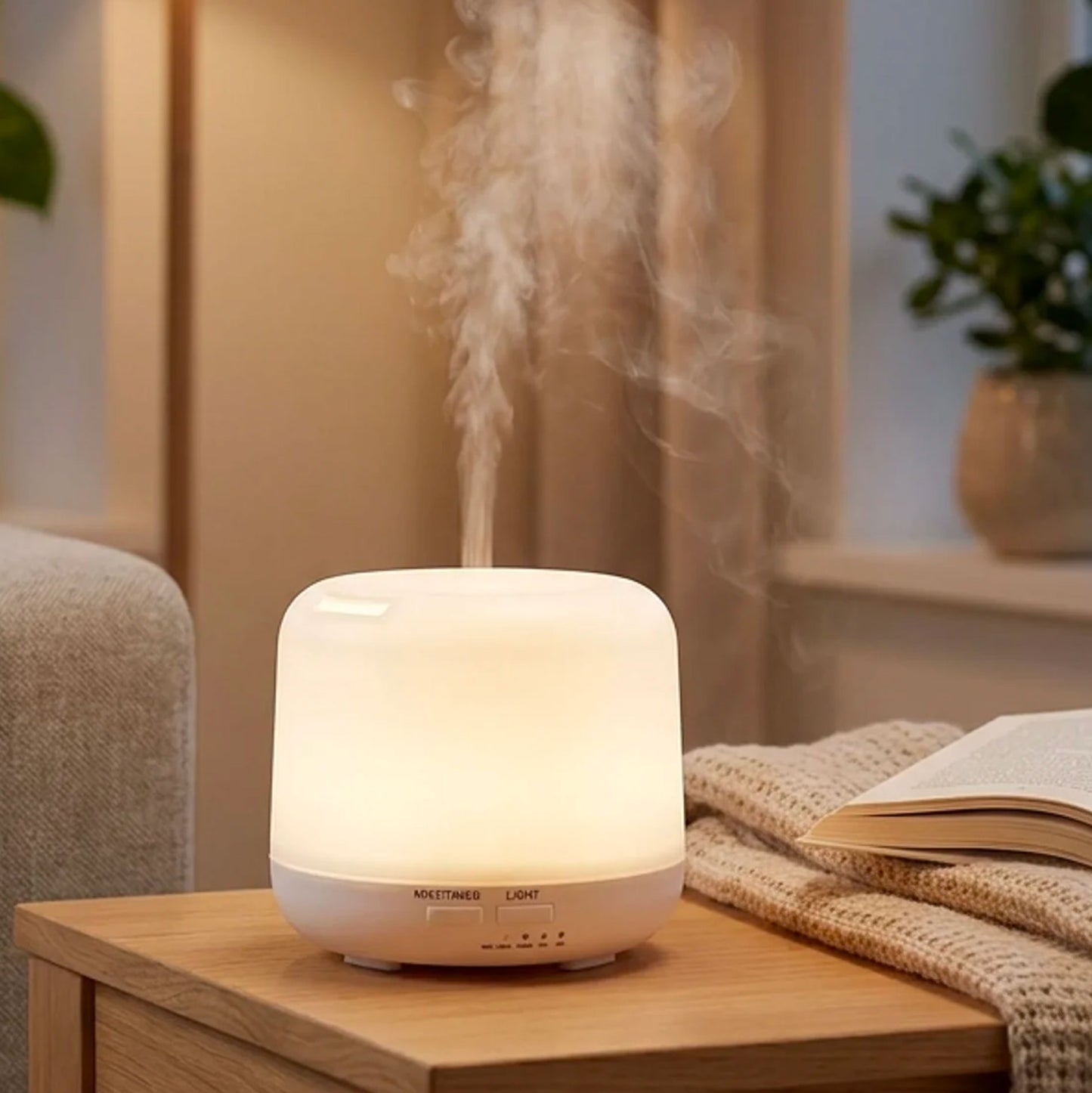 Diffusore Aromi Ultrasuoni 300ml con LED 7 Colori Umidificatore Aria Silenzioso Aromaterapia Casa Camera Yoga Ufficio