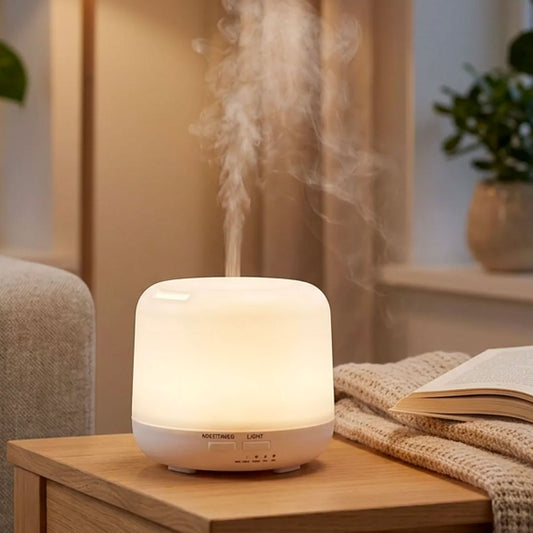 Diffusore Aromi Ultrasuoni 300ml con LED 7 Colori Umidificatore Aria Silenzioso Aromaterapia Casa Camera Yoga Ufficio