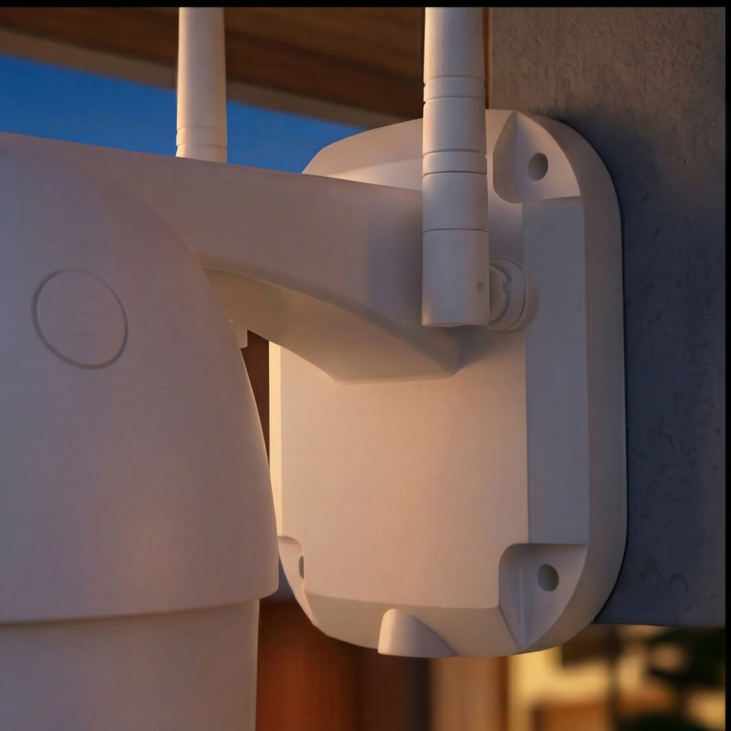 Telecamera wifi esterno 360° con visione notturna a colori, Videocamera ptz da esterno con rilevamento del movimento, audio bidirezionale ed app icsee