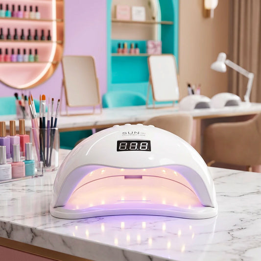 Lampada Unghie UV LED Professionale SUN5 48W con Sensore Automatico Timer LCD e Asciugatura Rapida Gel UV LED per Manicure e Pedicure Casa Salone