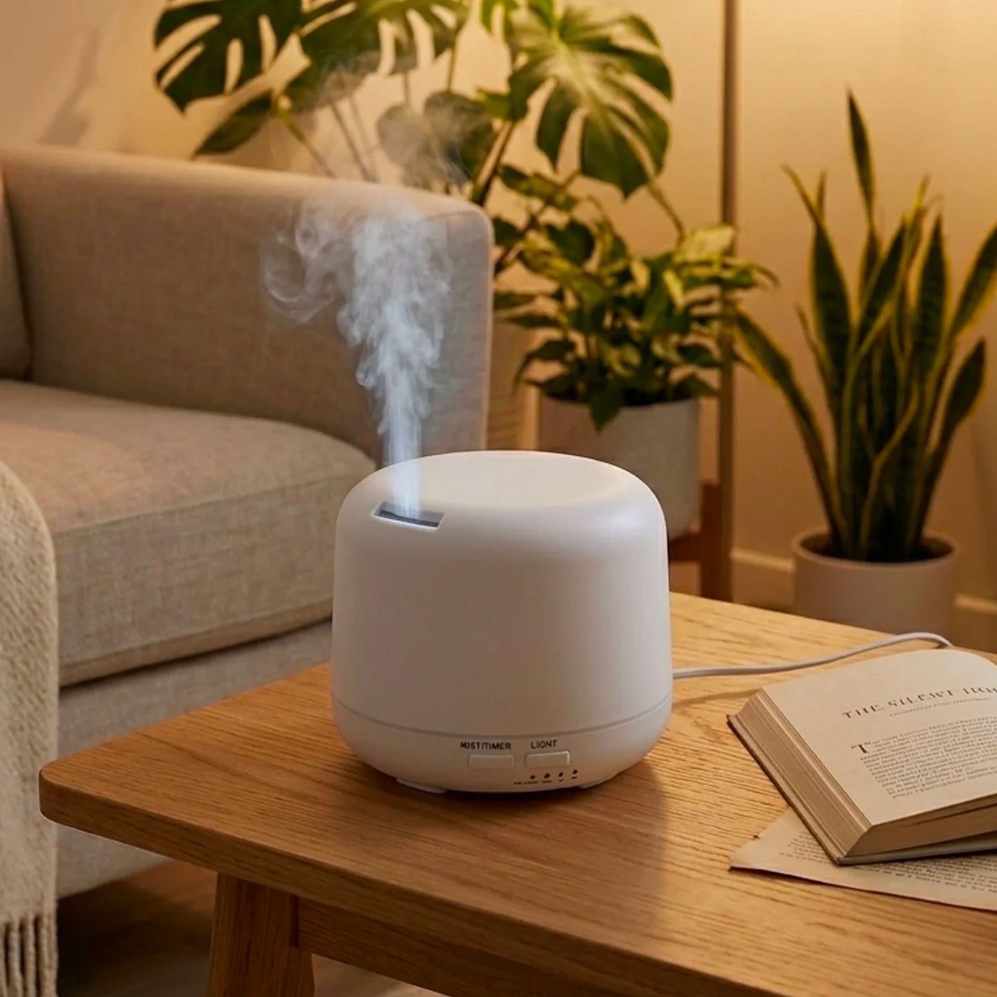 Diffusore Aromi Ultrasuoni 300ml con LED 7 Colori Umidificatore Aria Silenzioso Aromaterapia Casa Camera Yoga Ufficio