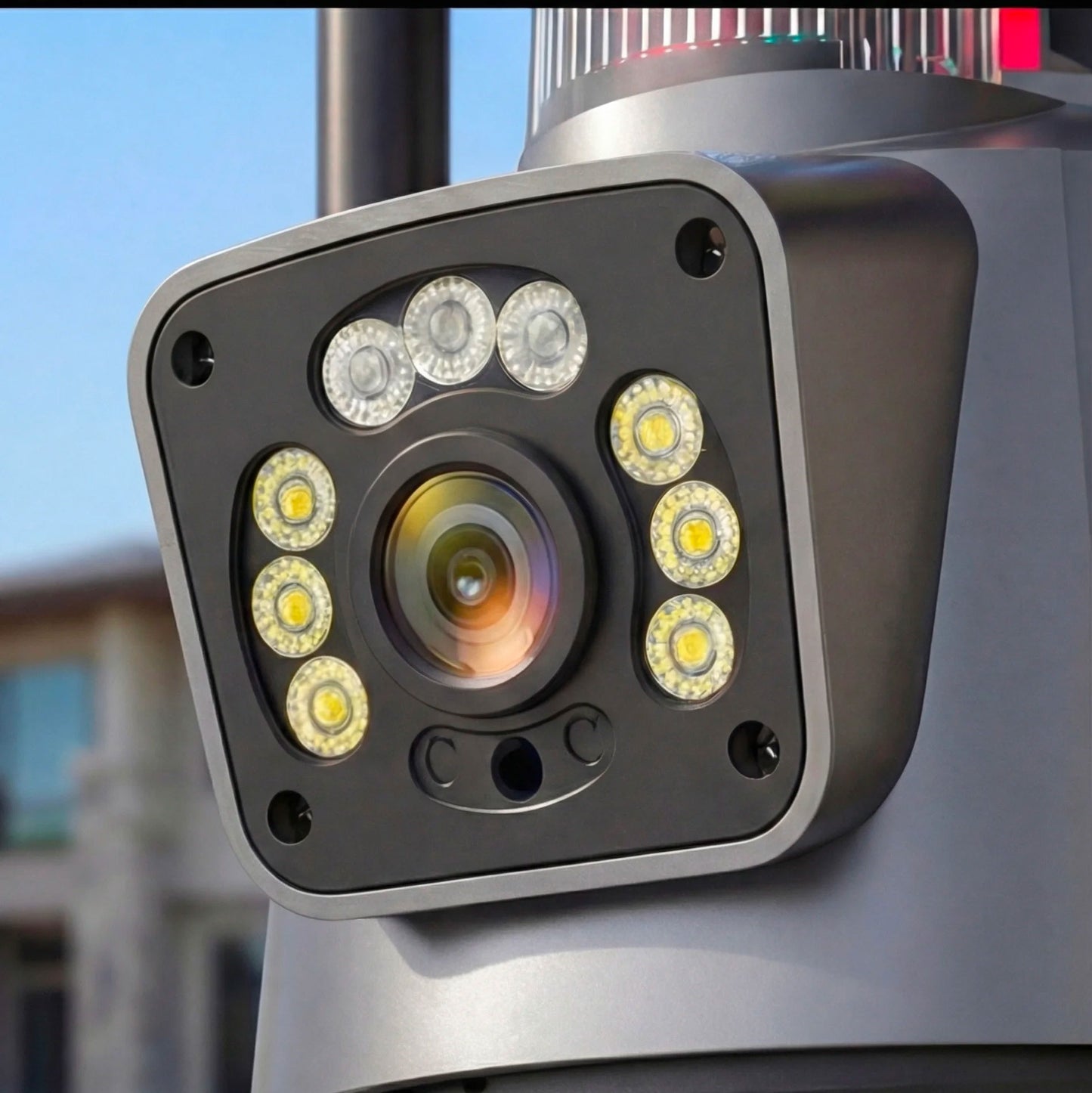 Telecamera WiFi Esterno IP66 Dual Lens 360° AI Visione Notturna Colori