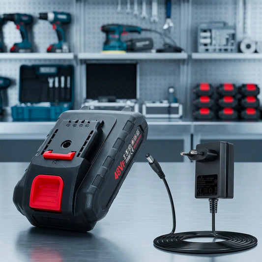 Batteria 48V con Caricabatteria per Forbici Elettriche e Attrezzi da Giardino – Li-Ion 2.0Ah Alta Autonomia Compatibile Motosega Potatore