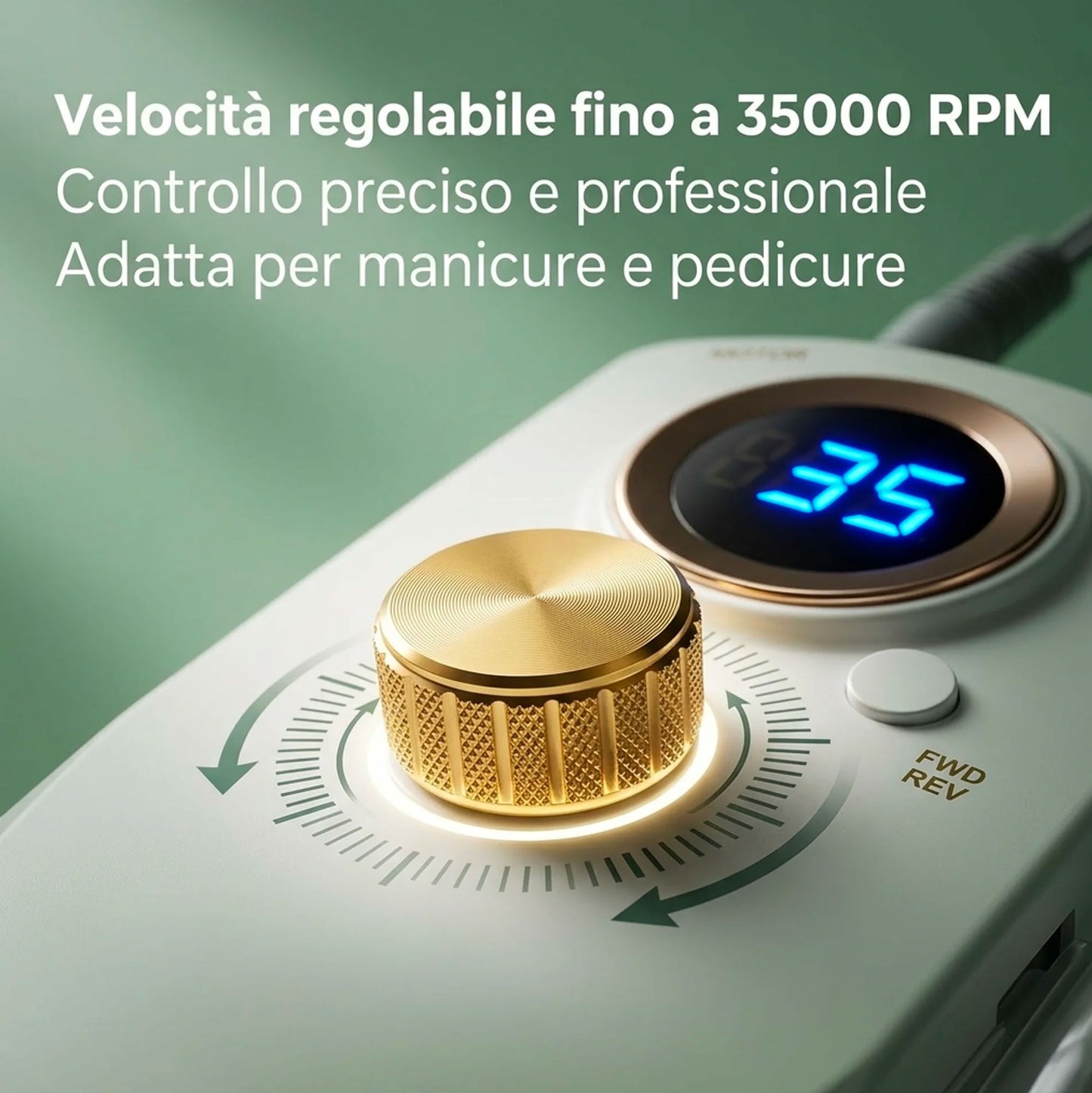 Fresa Unghie Professionale 35000 Giri Portatile SG702 Trapano Unghie Elettrico Manicure Pedicure Lima Unghie Gel Acrilico Ricostruzione Nail Drill Display Digitale