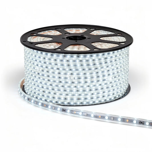 Striscia LED 220 V bianco freddo 6500 K Striscia LED 5050 interno esterno 220 V Bobina da 50 m